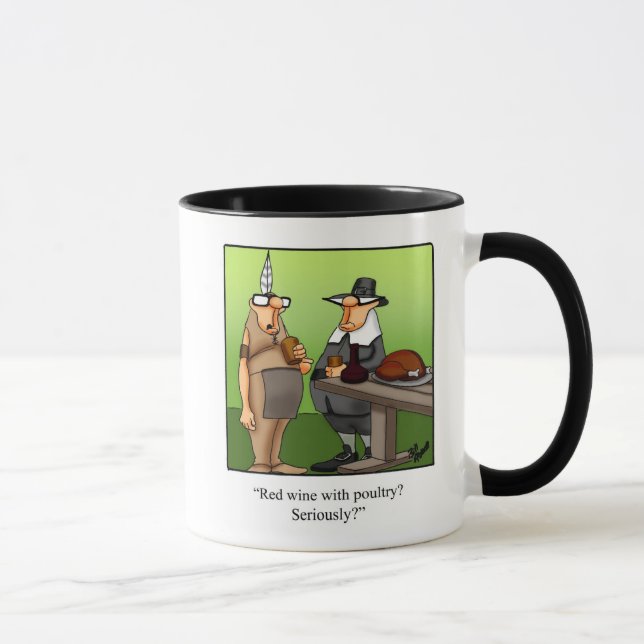 Caneca Presente de Mug Humor Café de Ação de Graças (Direita)