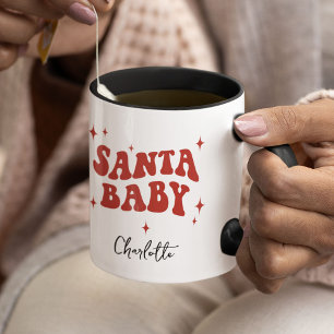 Caneca Presente de Natal BABY SANTA moderno
