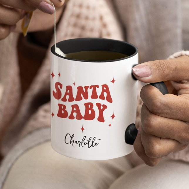 Caneca Presente de Natal BABY SANTA moderno (Criador carregado)