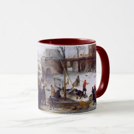 Caneca Presente de Natal da Cena de Inverno