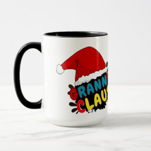Caneca presente de natal da vovó claus,