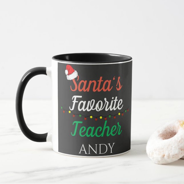 Caneca Presente de Natal de Agradecimento ao Professor (Com Donut)