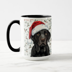Caneca Presente de Natal do lab preto