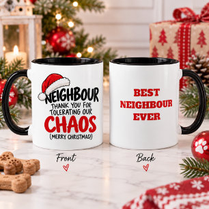 Caneca Presente de Natal Engraçado para o Vizinho Humorís