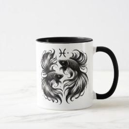 Caneca Presente de Peixes Zodíaco Astrologia