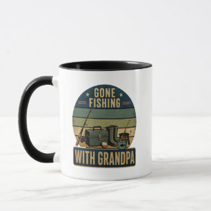 Caneca Presente de Pesca para Vovô Pescador Vintage