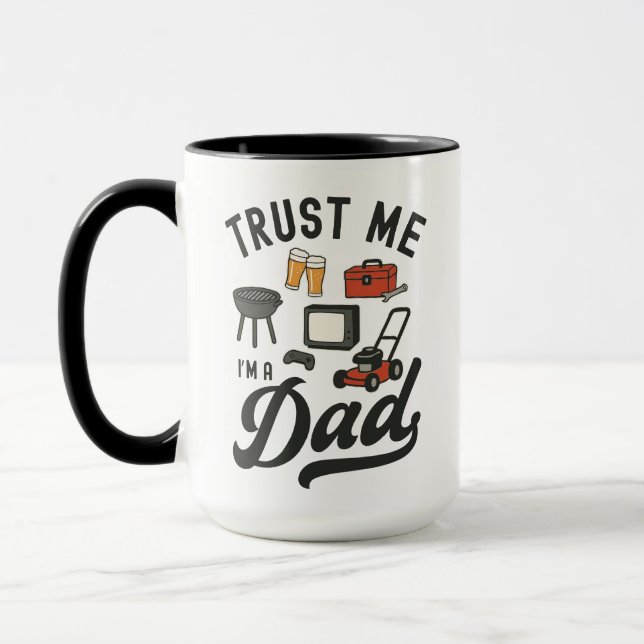 Caneca Presente de Piada engraçada para Dias de os pais S (Esquerda)