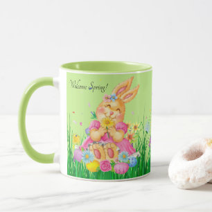 Caneca Presente de Primaveras cor-de-rosa