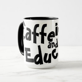Caneca Presente de professor com ditado engraçado: Cafeín