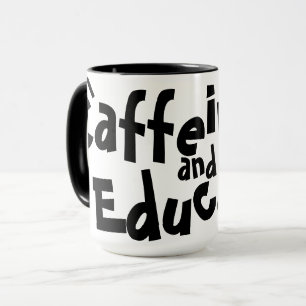 Caneca Presente de professor com ditado engraçado: Cafeín