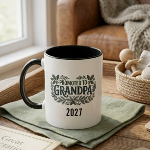 Caneca Presente de Revelação de Novo Bebê para Avô