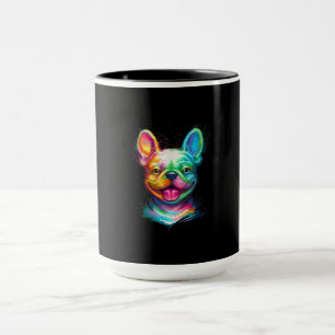 Caneca presente de rosto sorridente de buldogue francês 