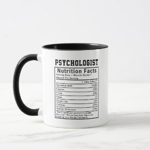 Caneca Presente de Saúde com Fatos de Nutrição de Psicólo