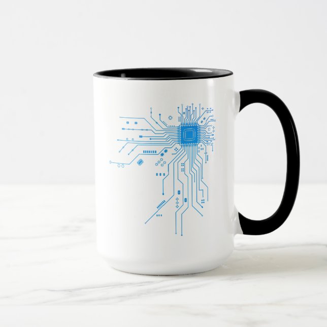 Caneca Presente de Tecnologia de Design de Circuito de Pl (Direita)
