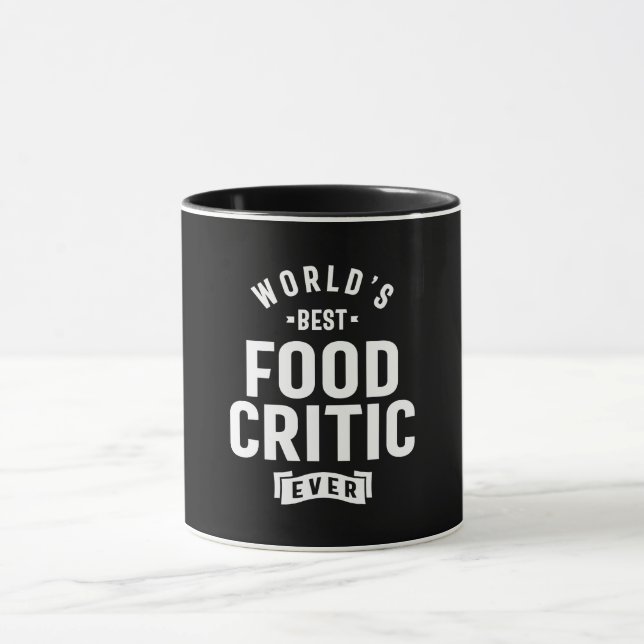 Caneca Presente de Título de Trabalho Crítico de comida (Centro)