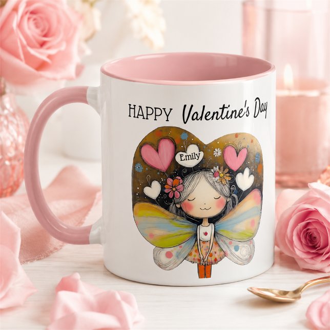 Caneca Presente de Vela de Fada Personalizado para o Dia  (Criador carregado)
