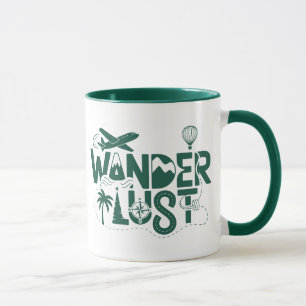 Caneca Presente de Viagem Personalizado Wanderlust Aventu