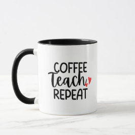 Caneca Presente Divertido e Relatable 'Café Ensina Repete