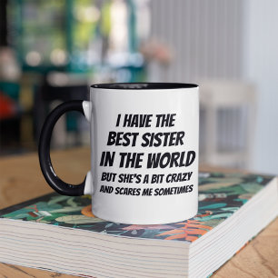 Caneca Presente Divertido para Irmã, Presente de Aniversá