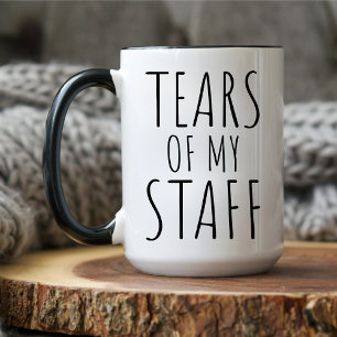 Caneca Presente Divertido para o Dia do Chefe, Lágrimas d