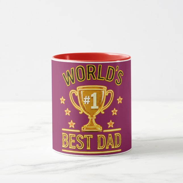Caneca Presente do Dia dos Pais #1 do Mundo – Dia dos Pai (Centro)