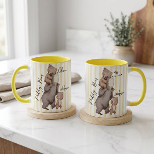 Caneca Presente do Dia dos Pais Urso Pai Listrado 