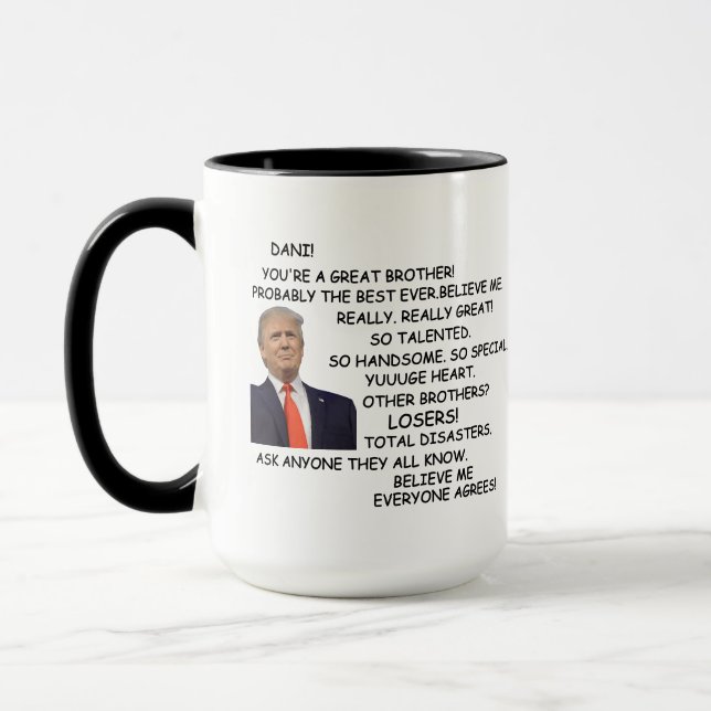 Caneca Presente do irmão Trump para irmão, presente para  (Esquerda)