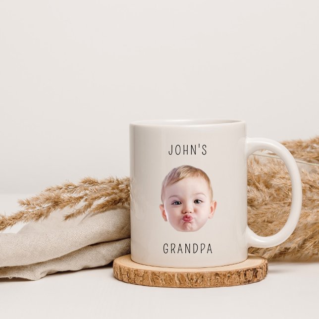Caneca Presente do Papai para o Dia dos Avôs, Rosto do Be (Criador carregado)