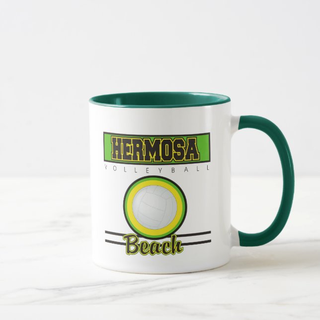 Caneca Presente do voleibol de praia de Hermosa (Direita)