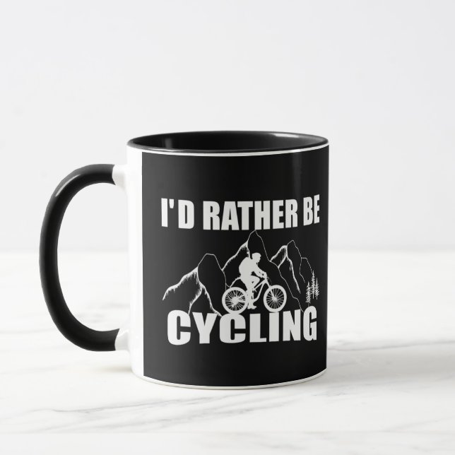 Caneca Presente engraçado de ciclismo com citação (Esquerda)