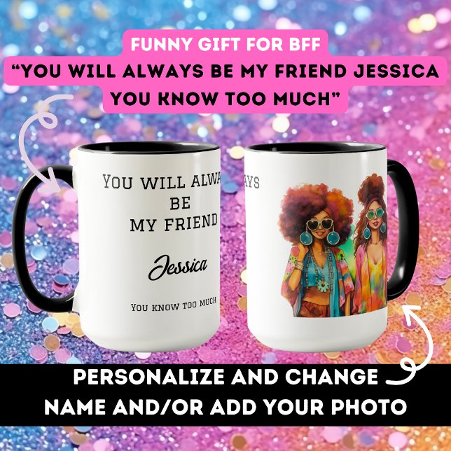 Caneca Presente engraçado para aniversário da melhor amig (Criador carregado)