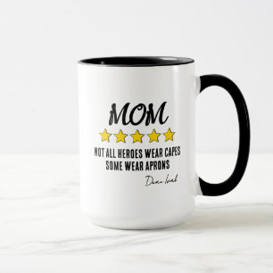 Caneca Presente Engraçado para Mãe Heroína Chefe no Dia d
