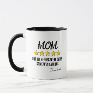 Caneca Presente Engraçado para Mãe Heroína Chefe no Dia d
