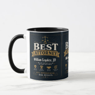 Caneca Presente engraçado personalizado para o melhor adv