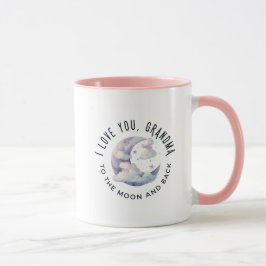 Caneca Presente 'Eu amo você, Vovó, até a lua e de volta'