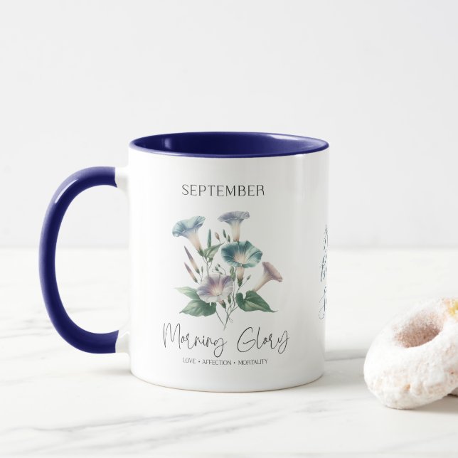 Caneca Presente Flor de Nascimento de Setembro Morning Gl (Com Donut)