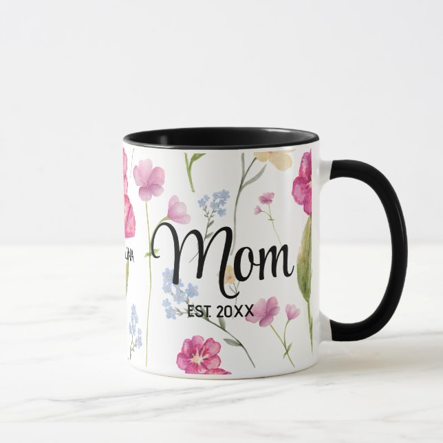 Caneca Presente Floral de Flores Silvestres para Mãe Recé (Direita)