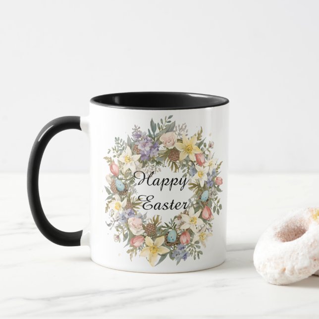 Caneca Presente Floral de Primavera Personalizado (Com Donut)