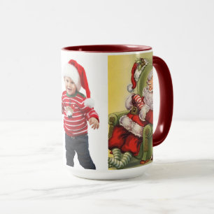 Caneca Presente Foto de Santa Claus Kid para Avó