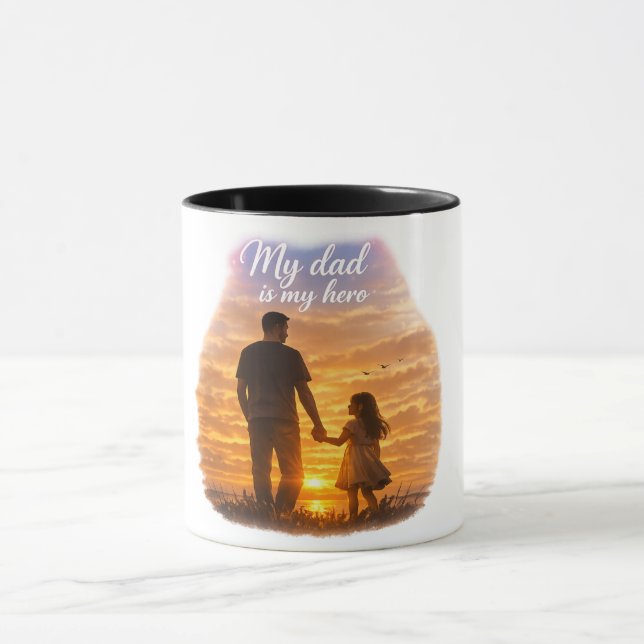 Caneca Presente Meu Pai É Meu Herói (Centro)