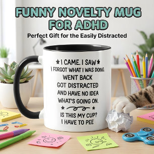 Caneca Presente Para Adhd Eu Vim Eu Vi Eu Esqueci Piada d