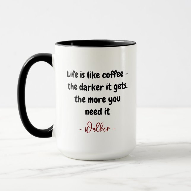 Caneca Presente para Amante de Café | Nome Personalizado  (Esquerda)