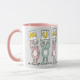 Caneca Presente para coelhos de diversão Mãe
