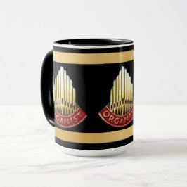 Caneca Presente para Organista de Fachada de Órgão de Tub