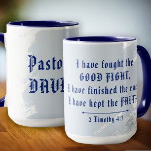Caneca Presente Pastor Boa Luta Escritura