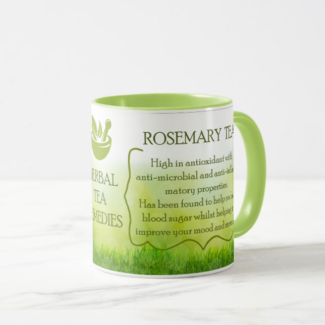 Caneca Presente Perfeito/ Rosemary Tea Herbal Remedy (Frente Esquerda)