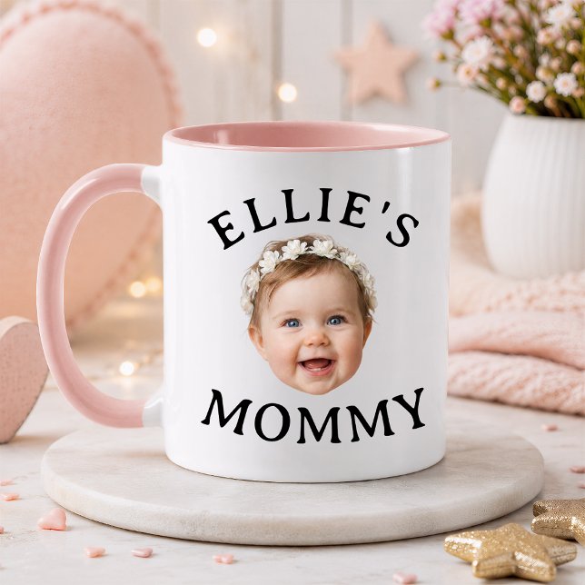 Caneca Presente personalizado com foto do rosto do bebê p (Criador carregado)