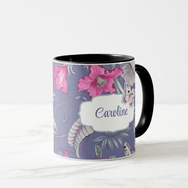 Caneca Presente personalizado de Dia de as mães de borbol (Frente Esquerda)
