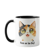 Presente Personalizado de Gato Fofo Dia de Gelo