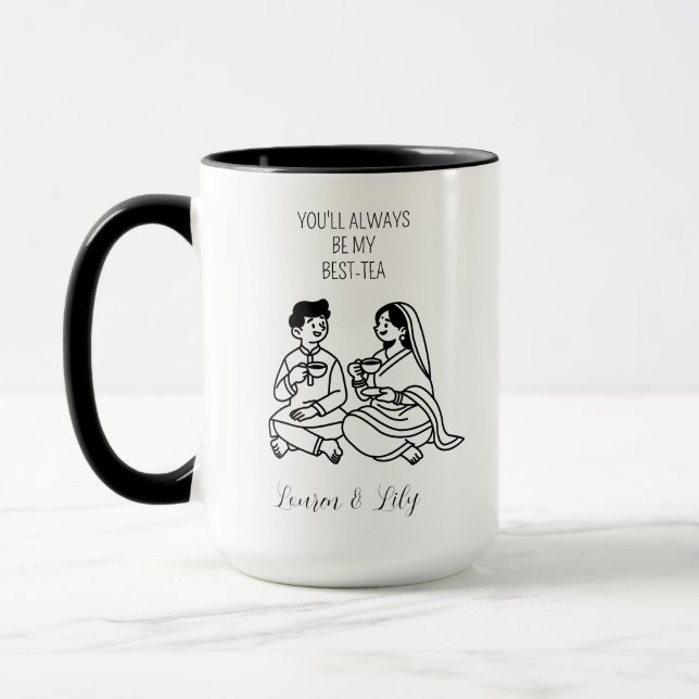 Caneca Presente Personalizado De Melhor Amigo Para Bestie (Esquerda)